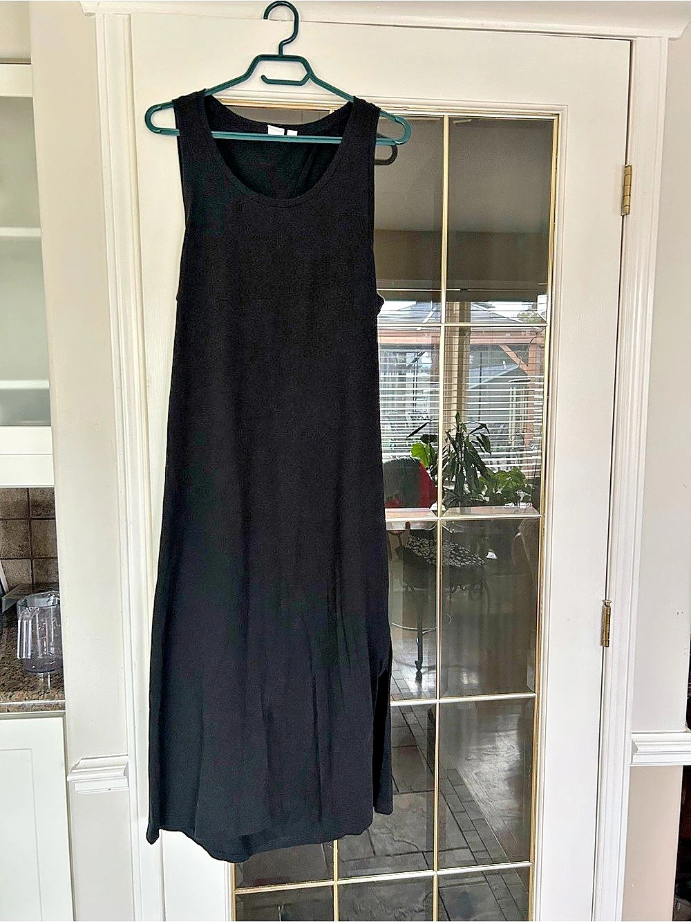 Gap Softspun Twist-Back Midi Tank Dress Black XL